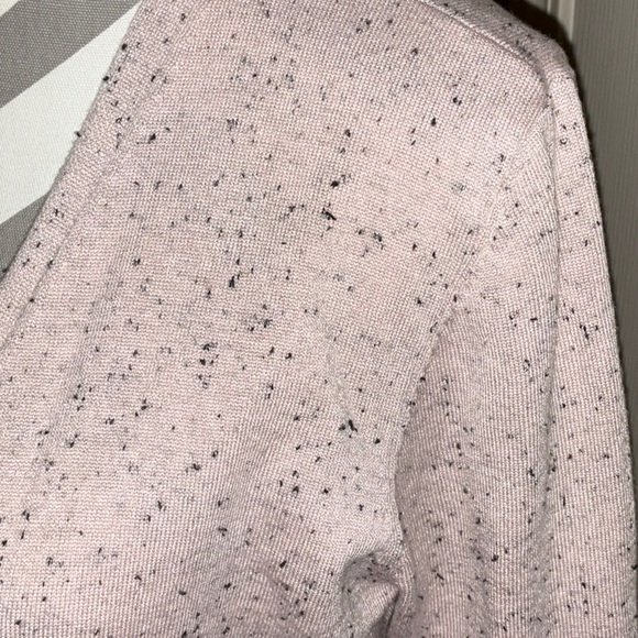 Pink Open Front Cardigan with Black Flecks by Verve Ami - Size Medium - Picture 2 of 10